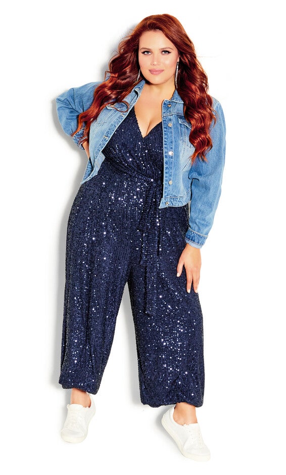 Dazzling Jumpsuit - navy, NAVY, alternate image number 4