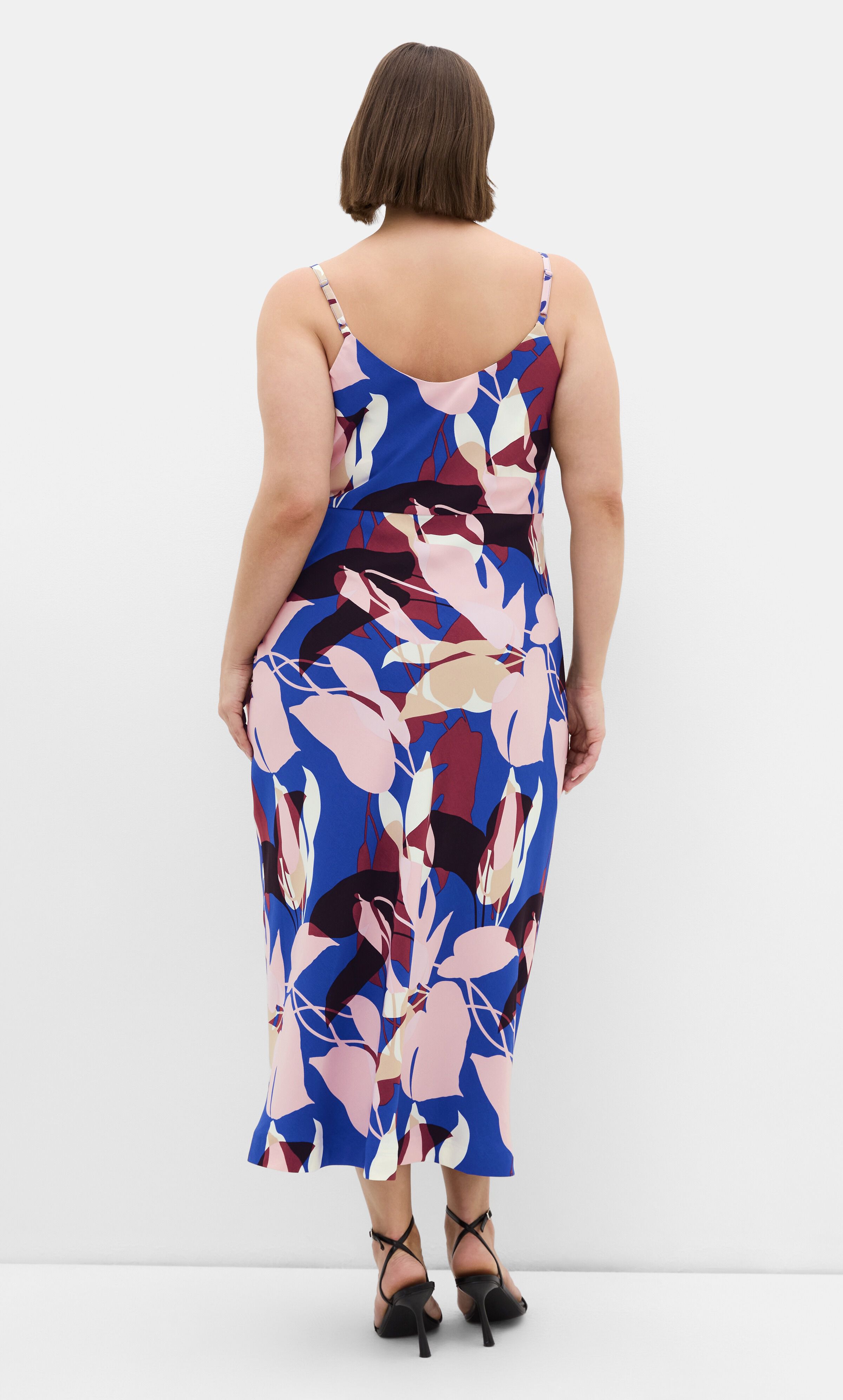 Mariana Fern Print Midi Dress, BLUE, alternate image number 3