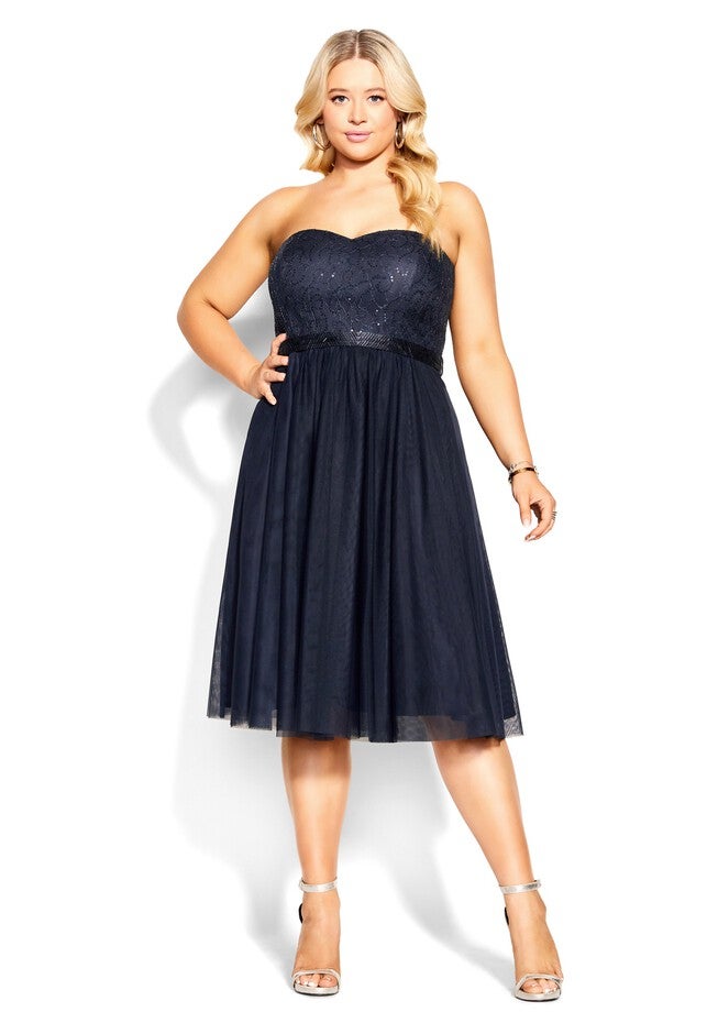 Sequin Elsa Dress - sapphire, BLUE, hi-res image number null