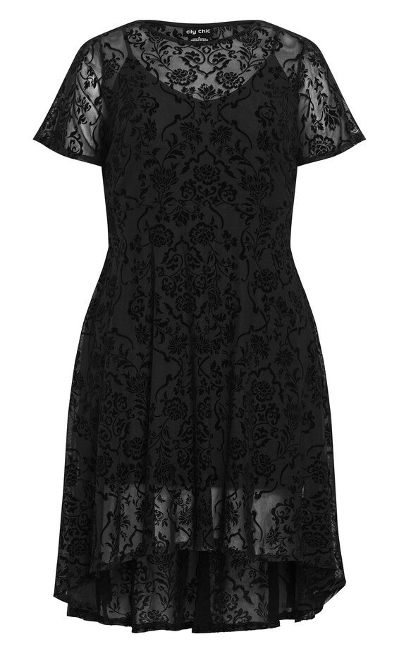 Sienna Mesh Dress - black, BLACK, alternate image number null