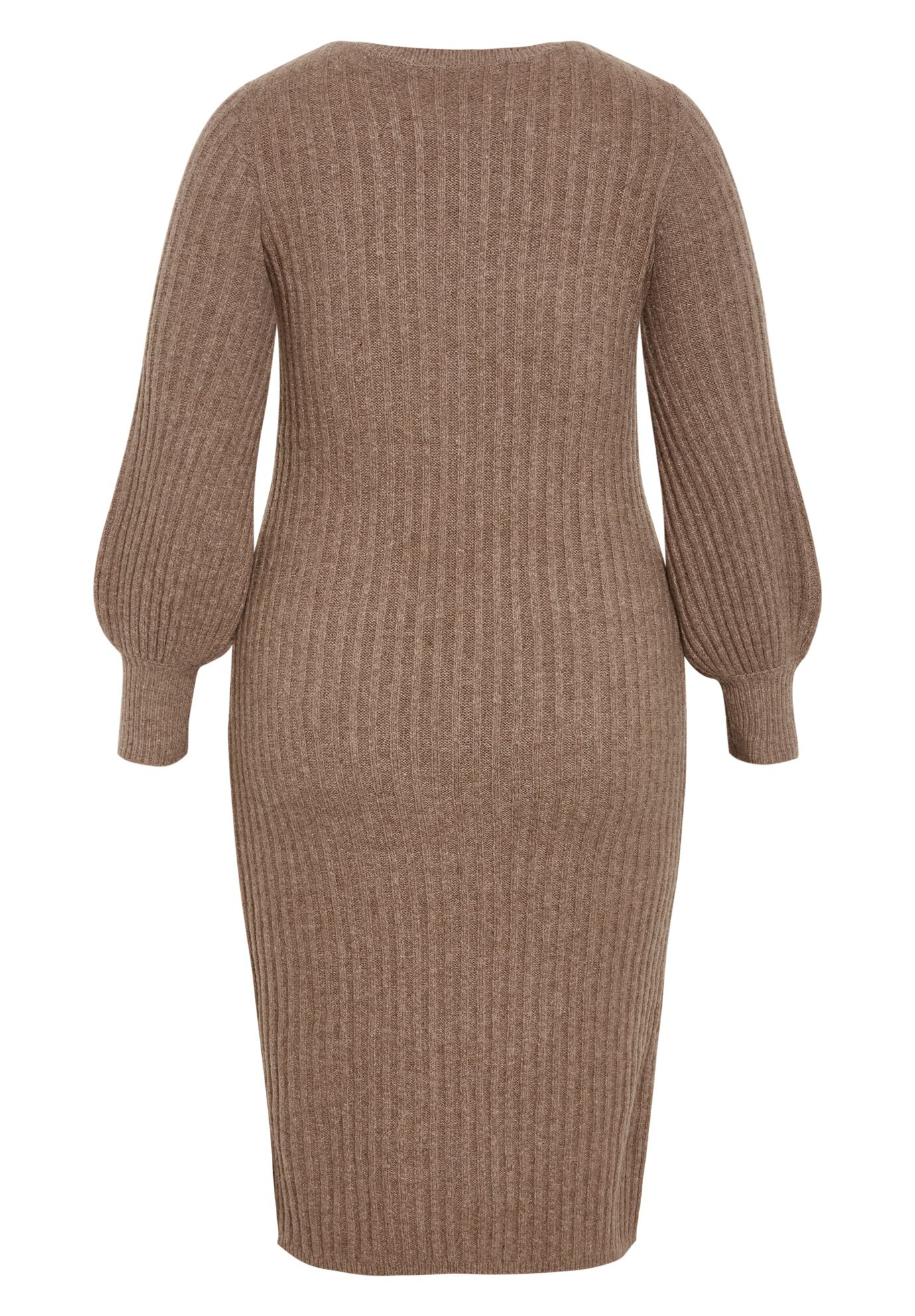 Sasha Rib Dress, LATTE, alternate image number 4