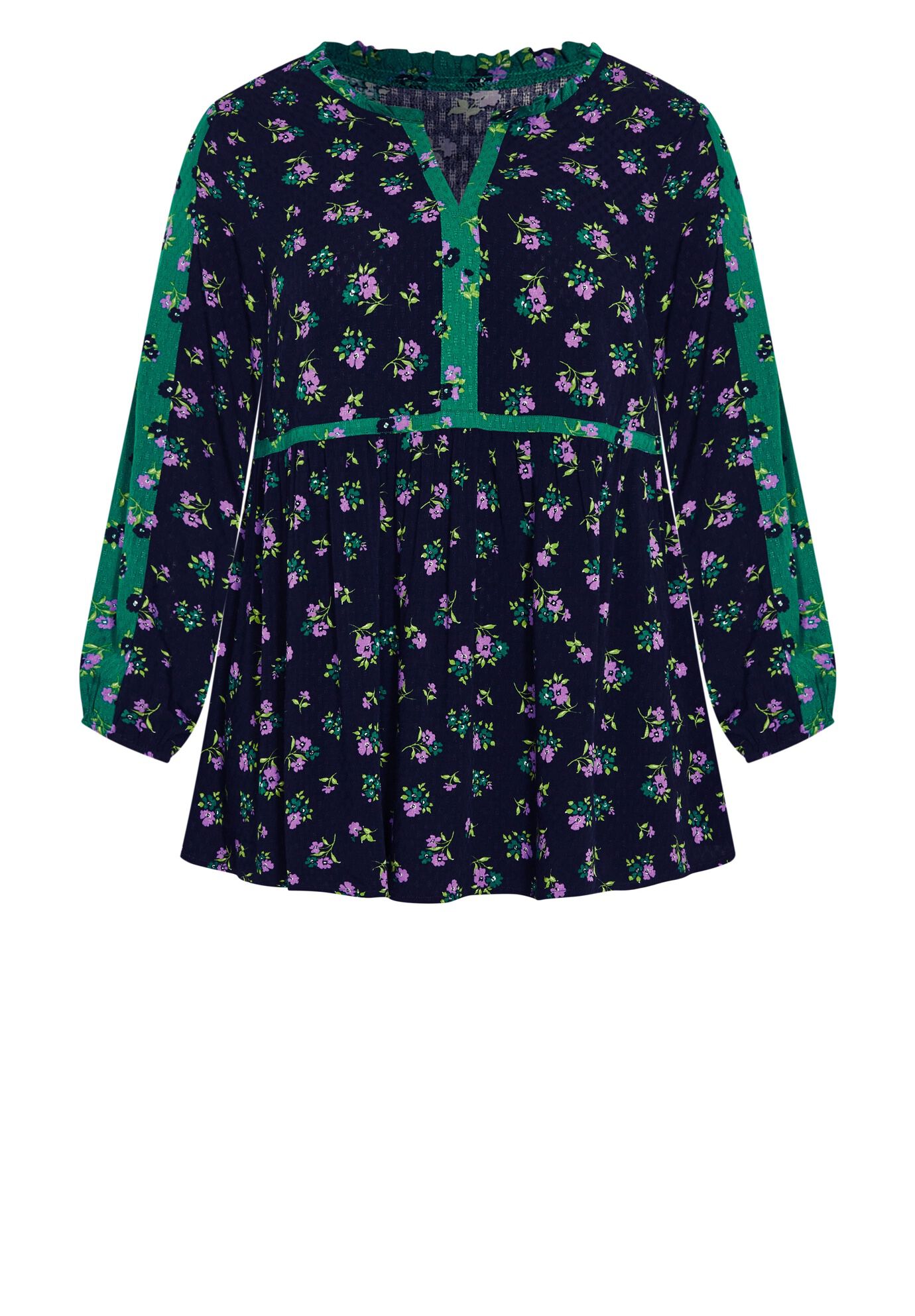 Floral Fields Tunic, NAVY FLORAL, alternate image number 2