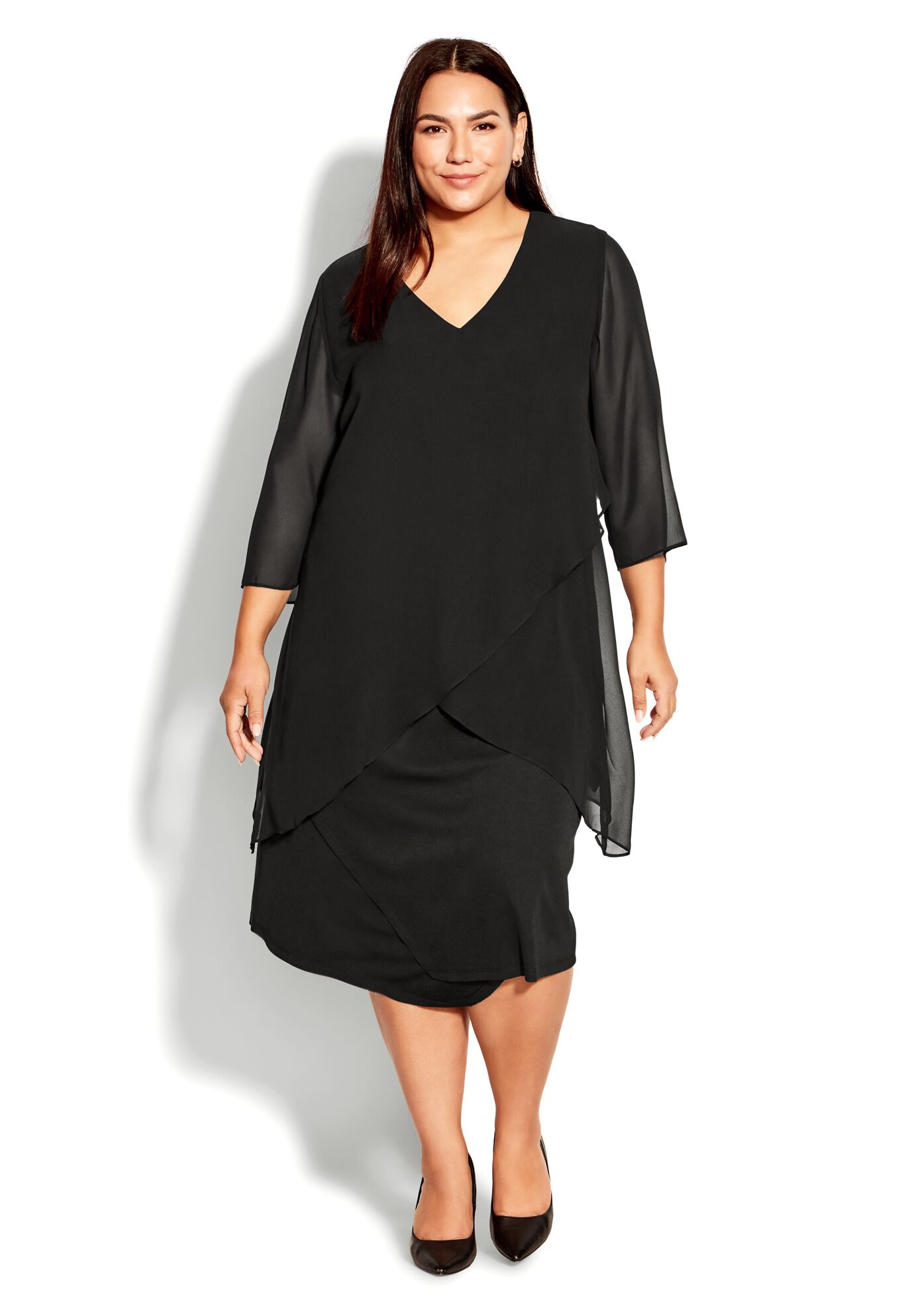 Hanna Layered Top, BLACK, on-hover image number 1