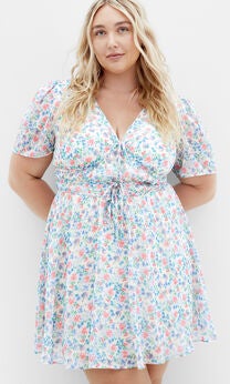 Cara Print Dress - cream