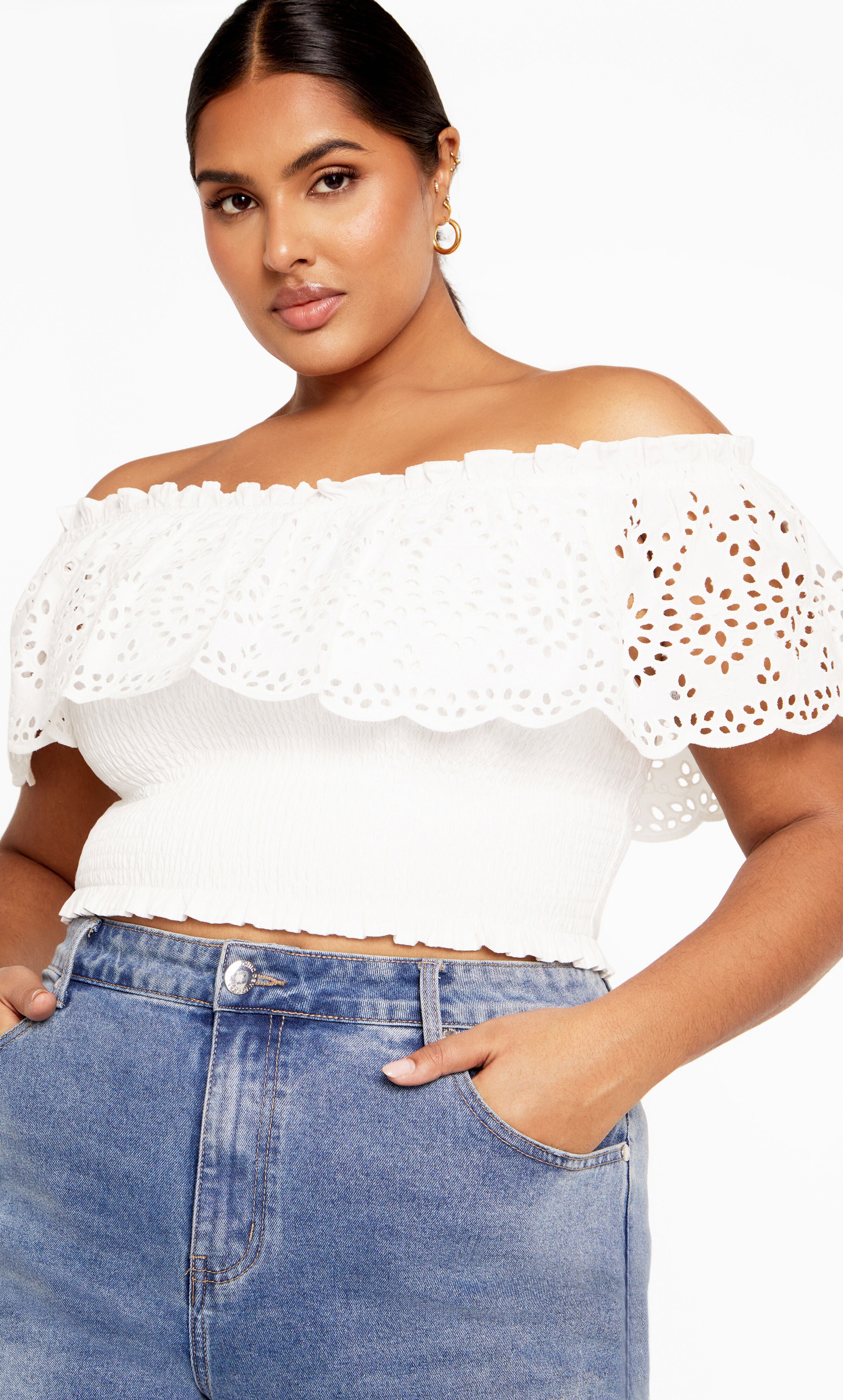 Jayde Top - ivory, IVORY, hi-res image number 0