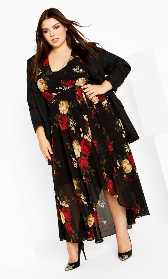 Julissa Print Maxi Dress - black, BLISS, hi-res image number null