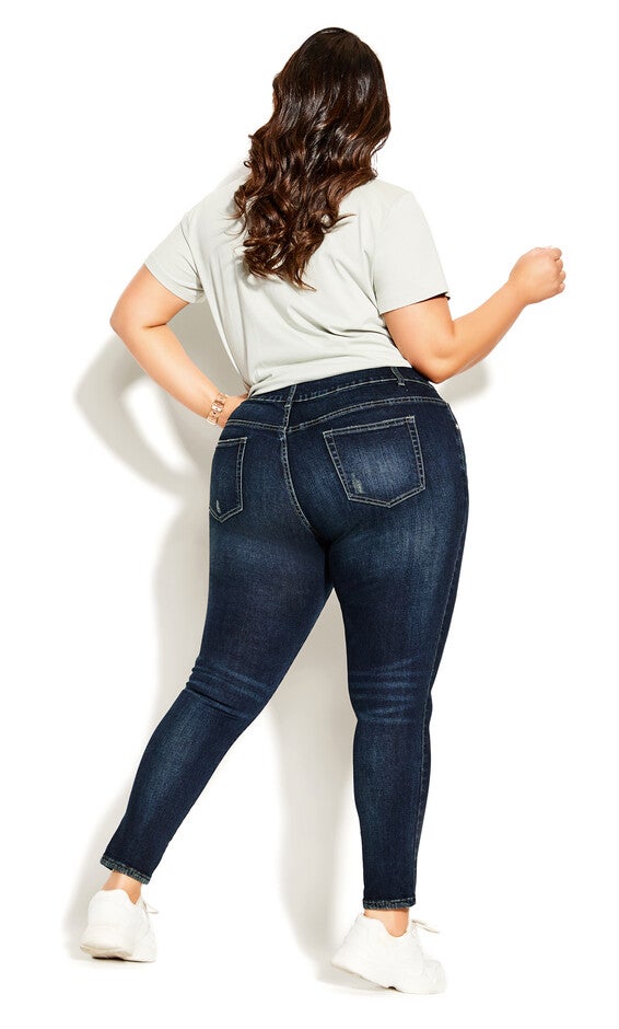 Asha Baby Rip Jean - dark denim, BLUE, alternate image number null