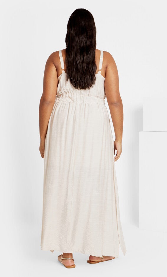 Iman Dress - oat, BEIGE, alternate image number 1