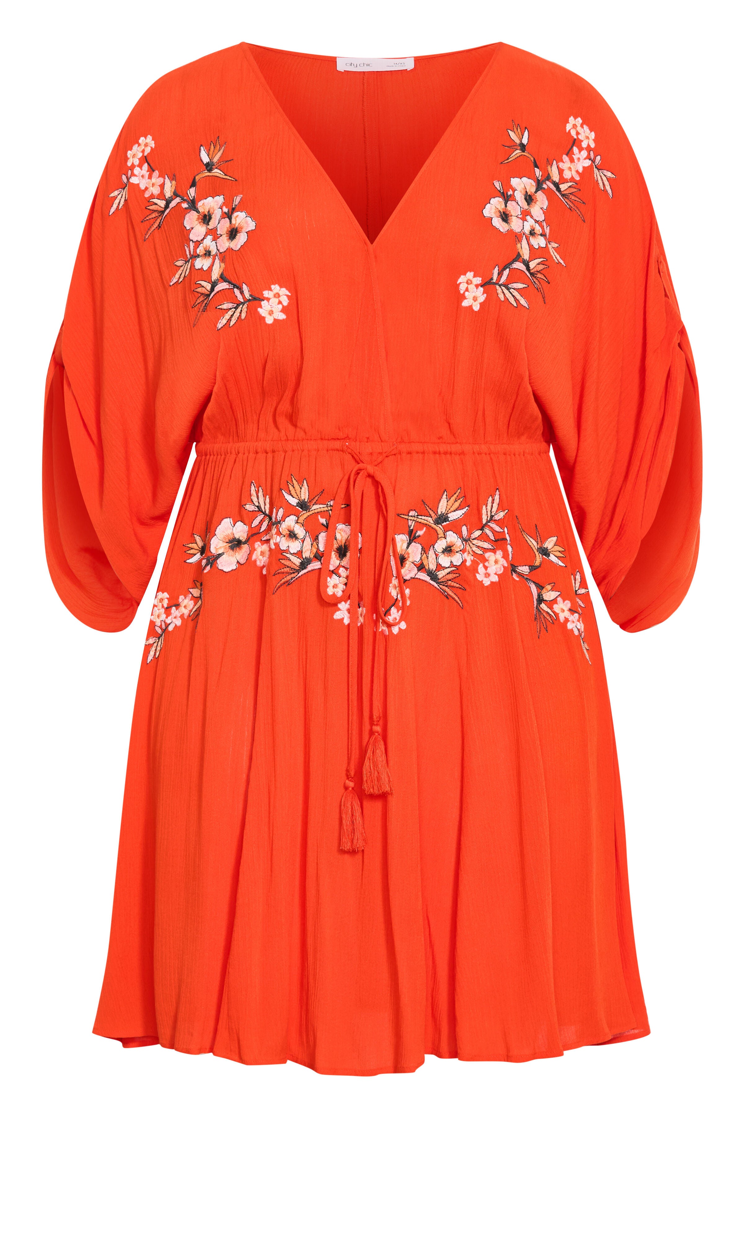 Seville Tunic Dress - tiger lily, ORANGE, alternate image number 4