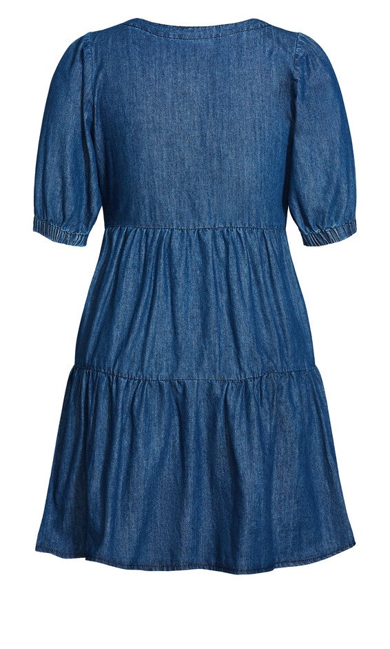 Coastal Dress - dark denim, BLUE, alternate image number null