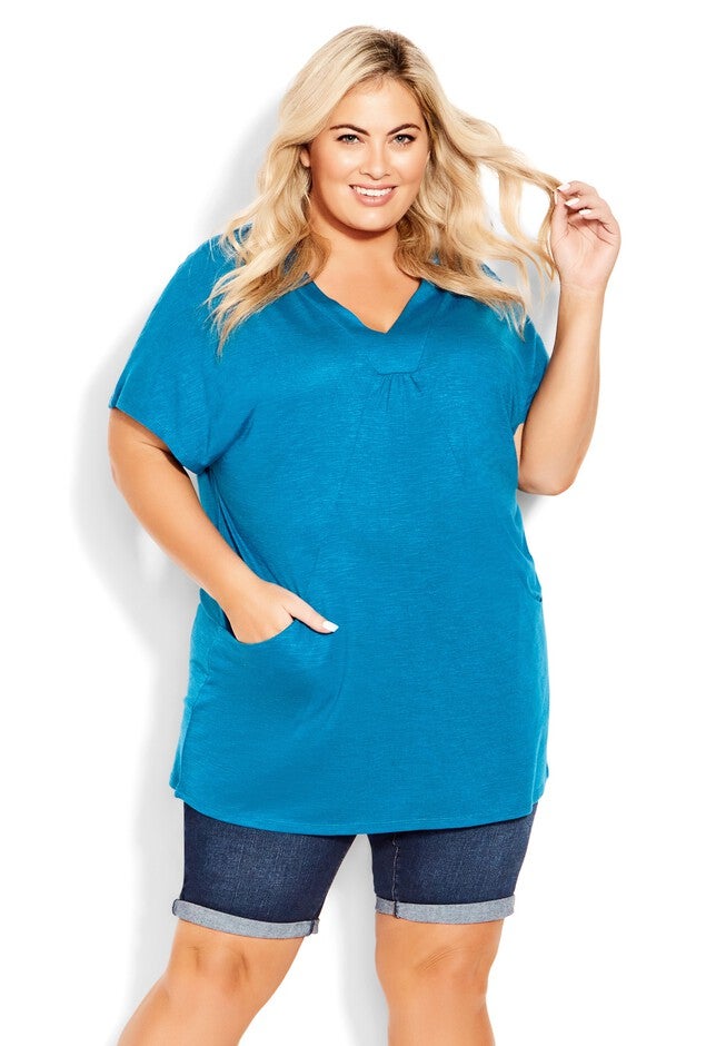 Pocket Pleat Tunic, MYKONOS BLUE, alternate image number null