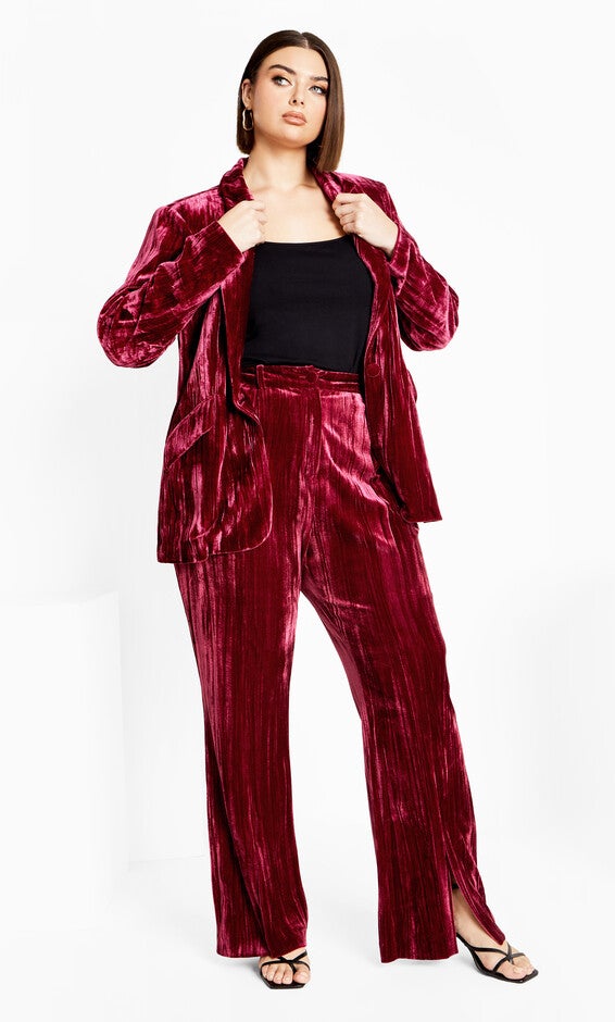 Crushed Jacket - cabernet, RED, alternate image number null