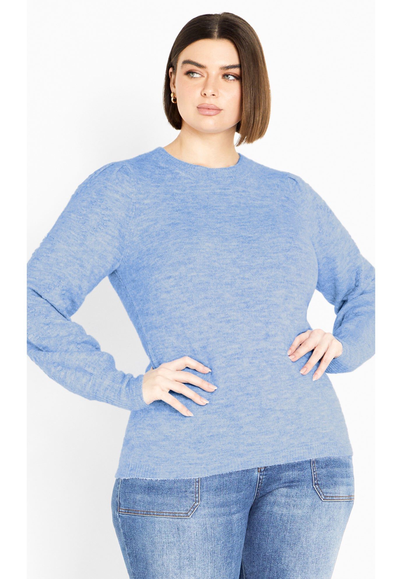 Nicky Pom Pom Sweater, SKY BLUE, hi-res image number 0