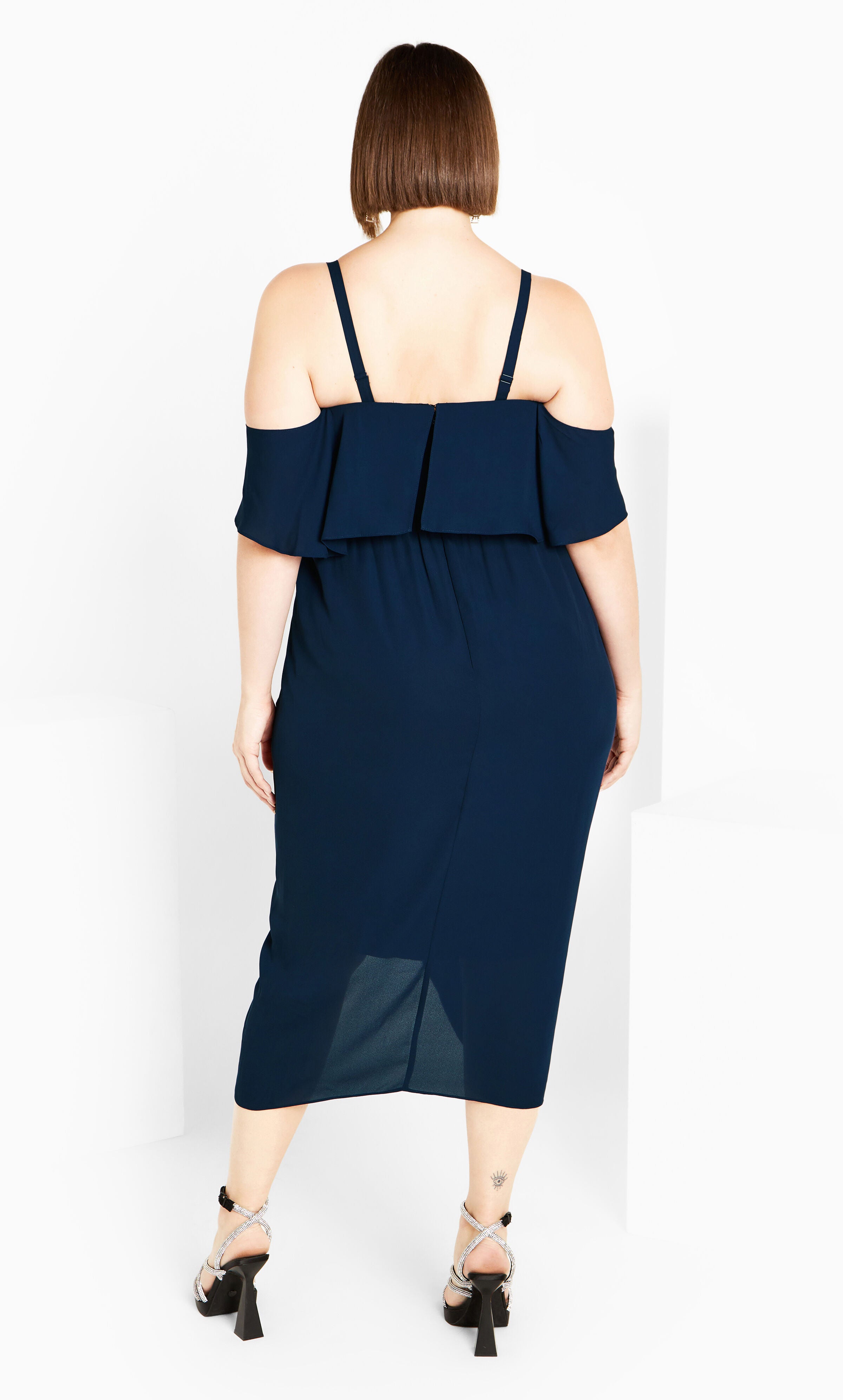 Va Va Voom Dress - navy, BLUE, alternate image number 5