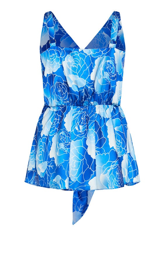 Serena Print Top - soft blue, BLUE, alternate image number null