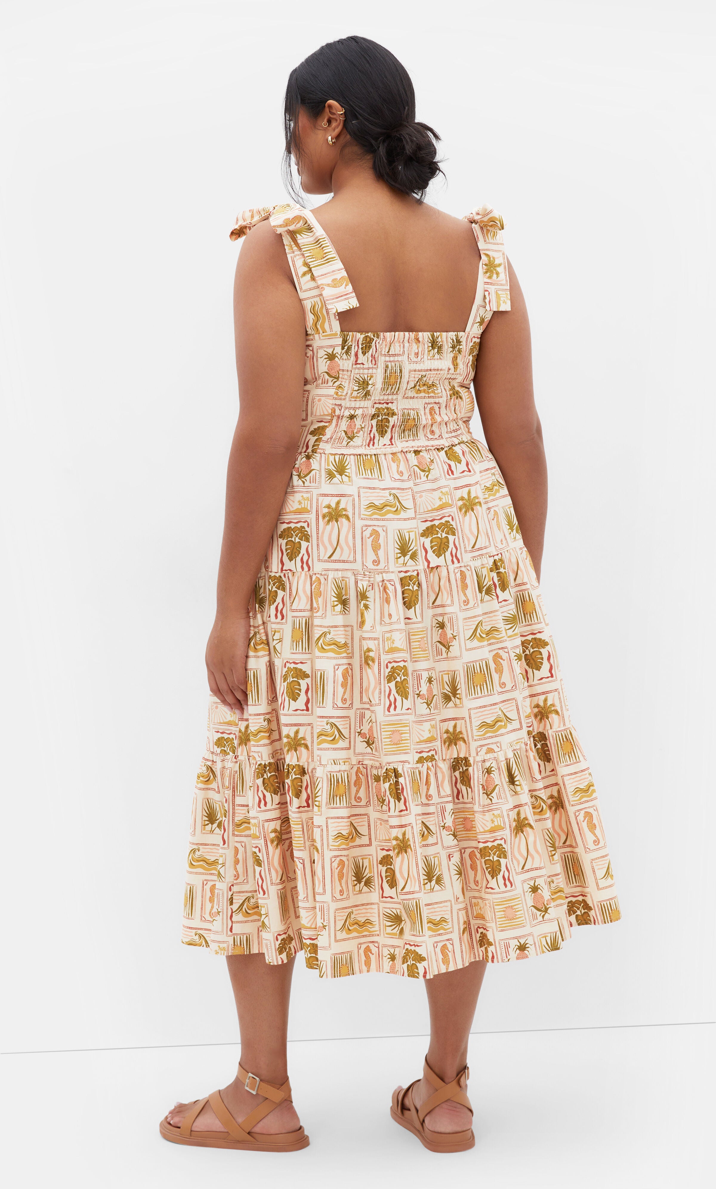 Leila Tropics Dress - print, PINK, alternate image number 3