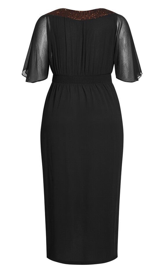 Sequin Demi Maxi Dress - black bronze, BLACK, alternate image number 3