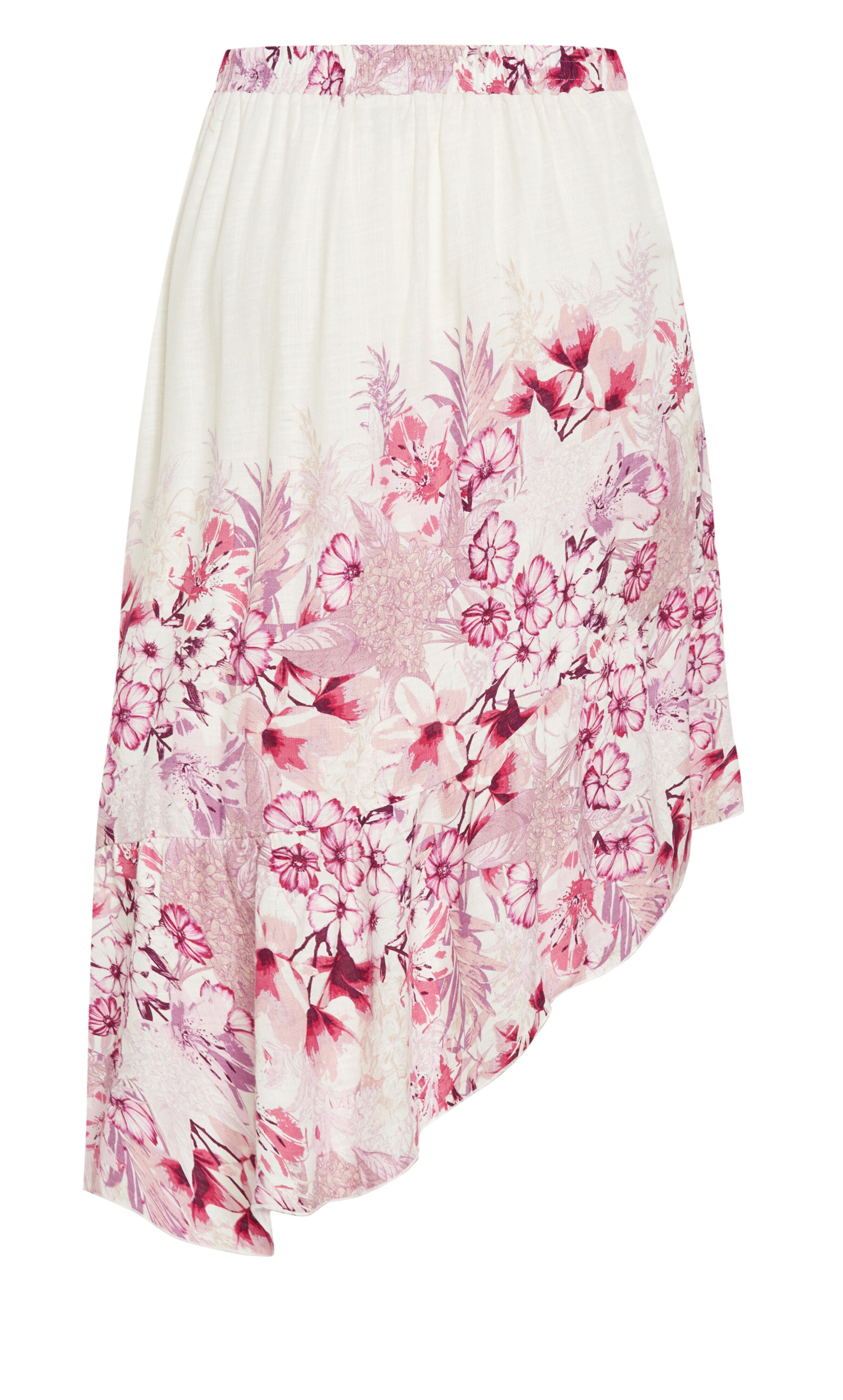 Isabella Border Skirt - sweet border, WHITE, alternate image number 4