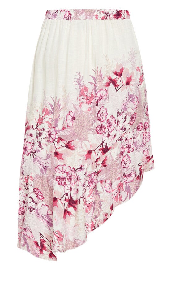 Isabella Border Skirt - sweet border, WHITE, alternate image number 4