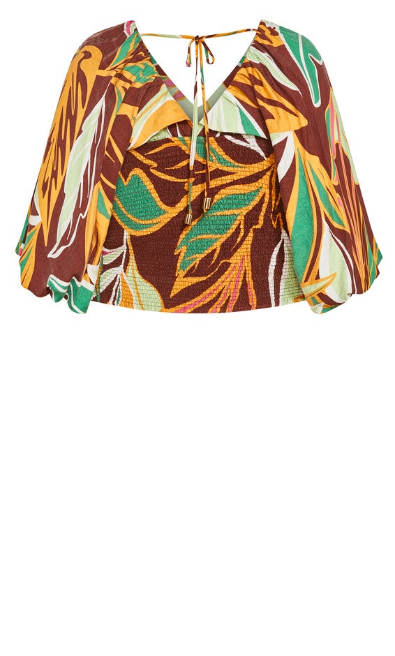 Peta Print Top - cocoa, OPULENT, alternate image number 4