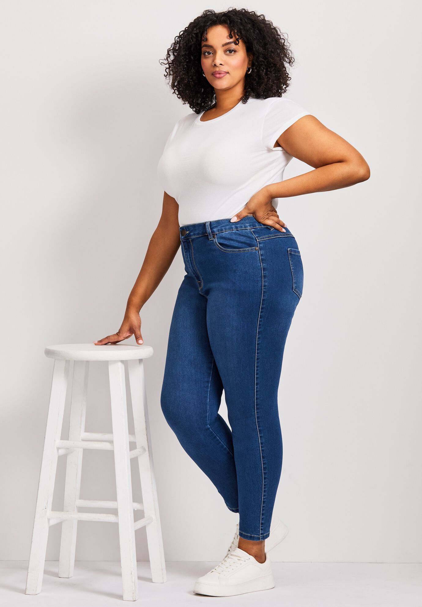 Butter Denim Skinny Jean, MID WASH, alternate image number 2