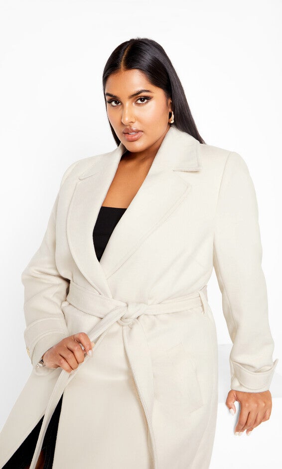 Abby Coat - oat, BEIGE, alternate image number null