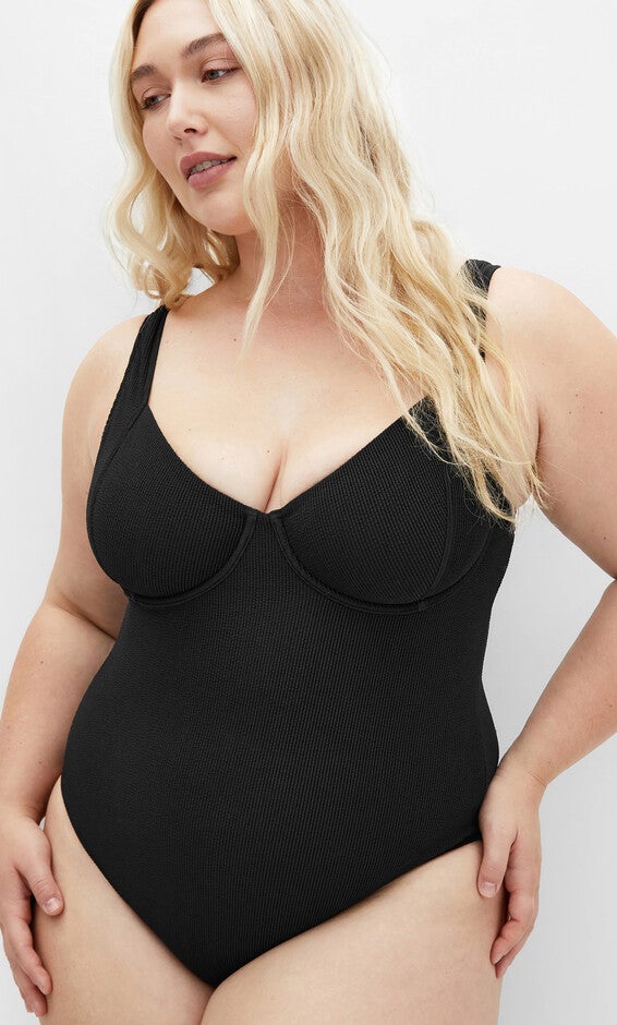 Corfu Underwire 1 Piece - black, BLACK, hi-res image number 0