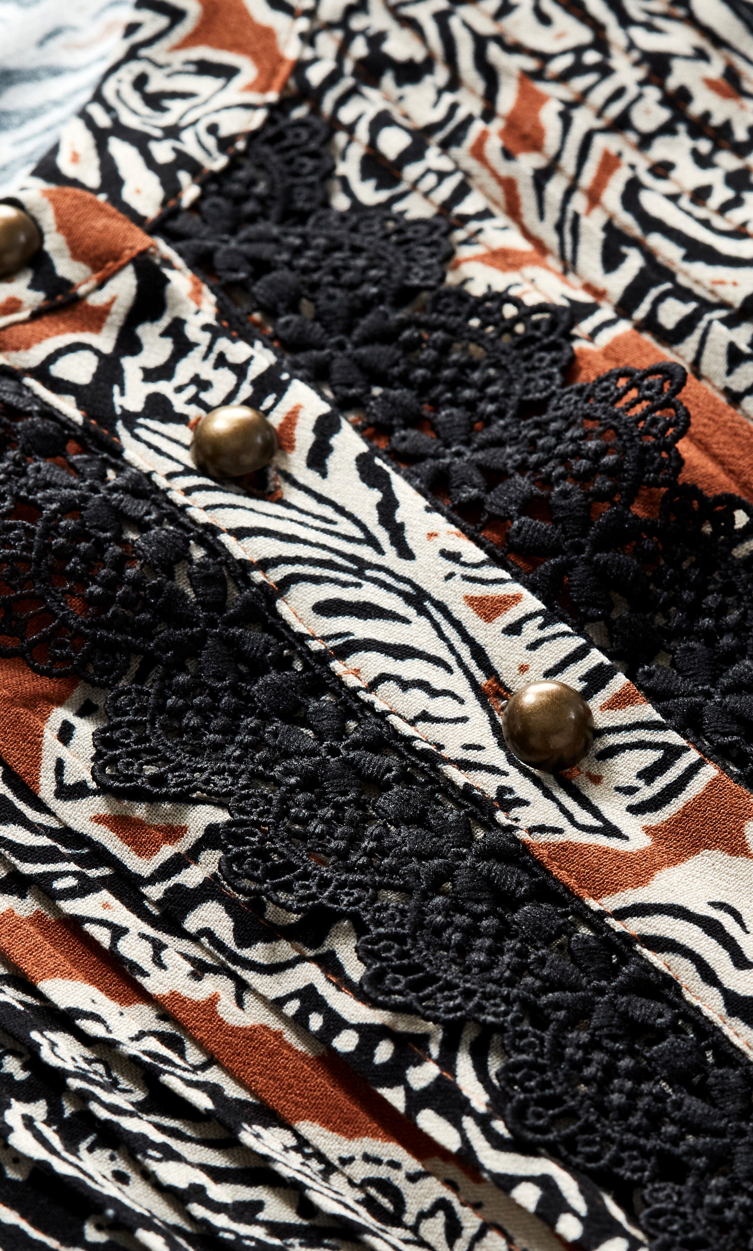 Camille Print Maxi Dress - caramel, BROWN, alternate image number 5