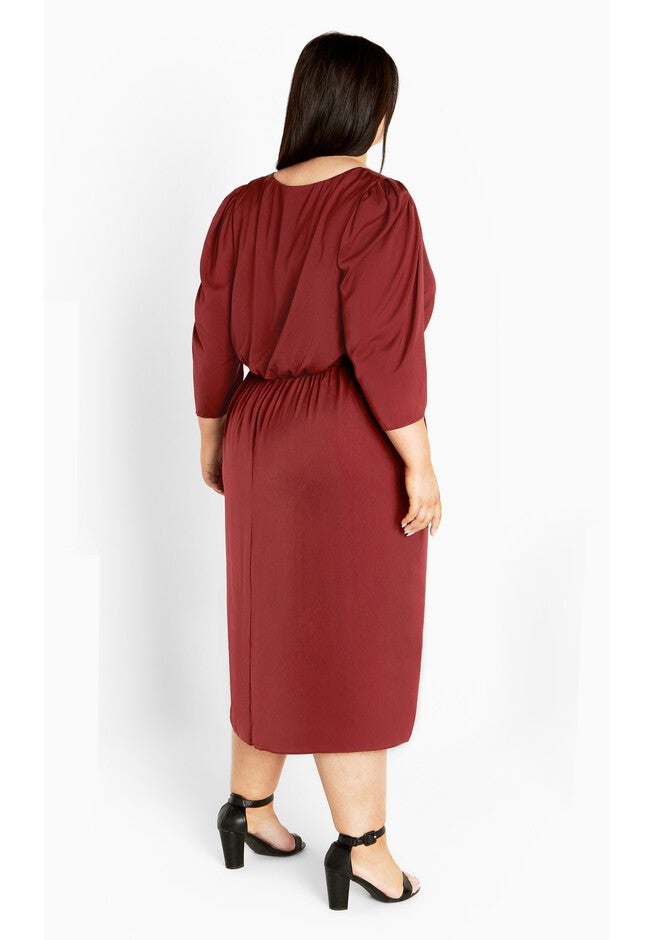 Aubree Dress - cabernet, RED, alternate image number null
