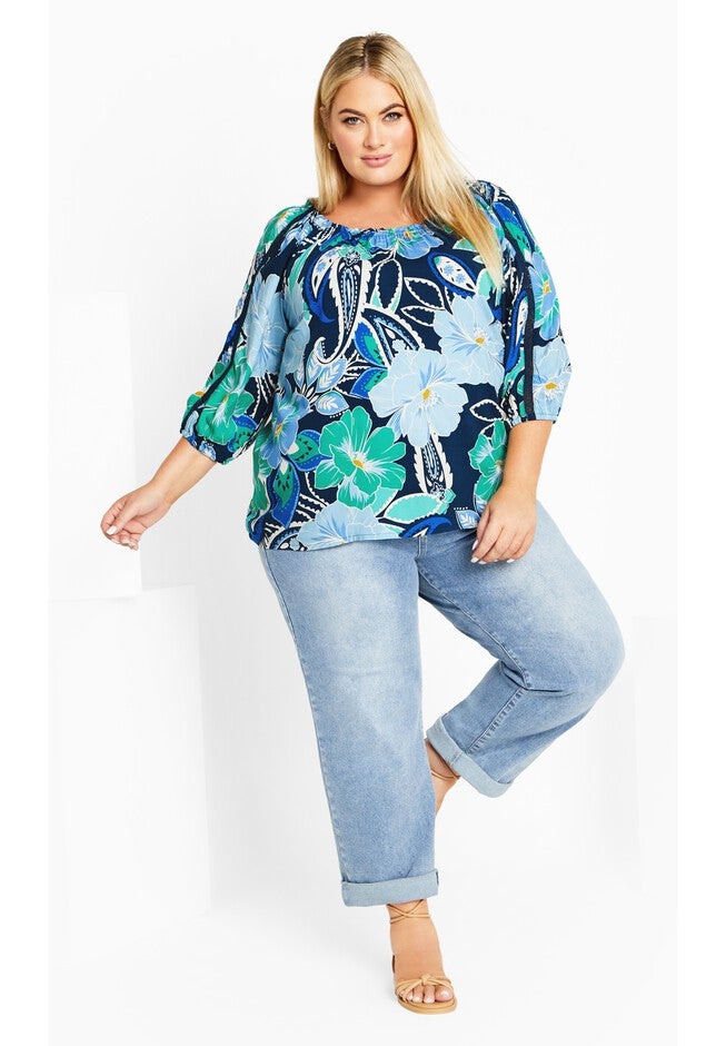 Bellini Top, INDIGO SUMMER, on-hover image number null