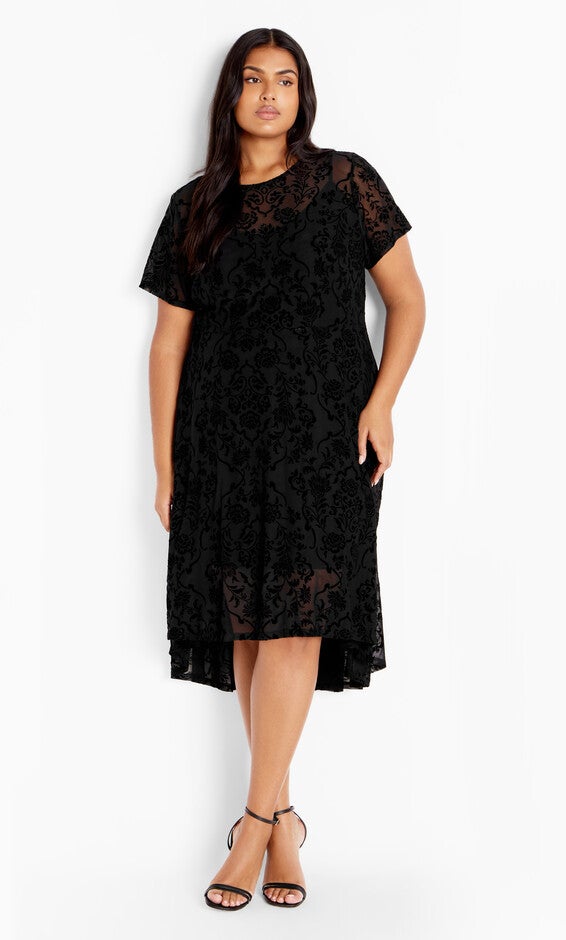 Sienna Mesh Dress - black, BLACK, alternate image number null