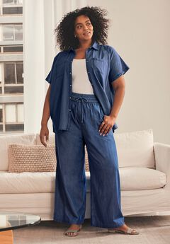 Wide-Leg Drawstring Pant