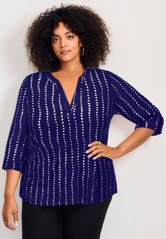 Split-Neck Foil Top