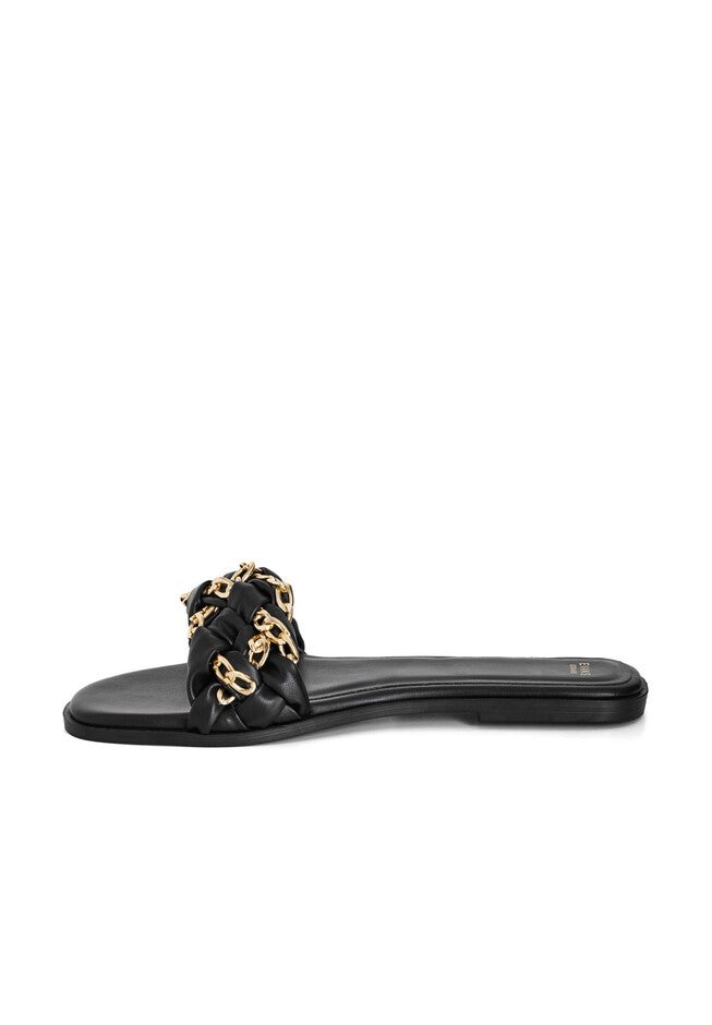 Chain Kitty Sandal, BLACK, alternate image number null