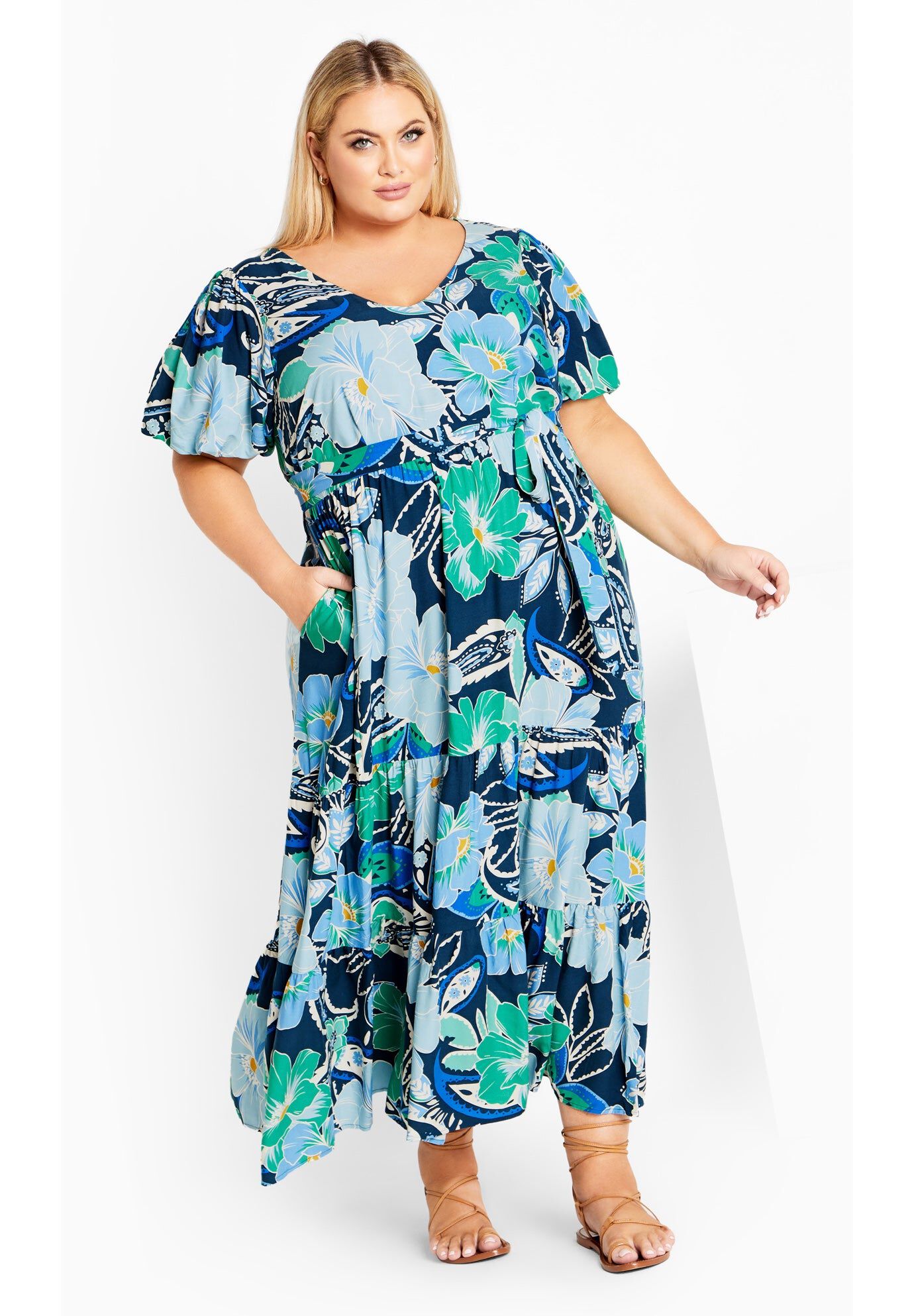Raina Maxi Dress, INDIGO SUMMER, hi-res image number 0