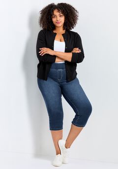 Butter Denim Pull On Crop Jean