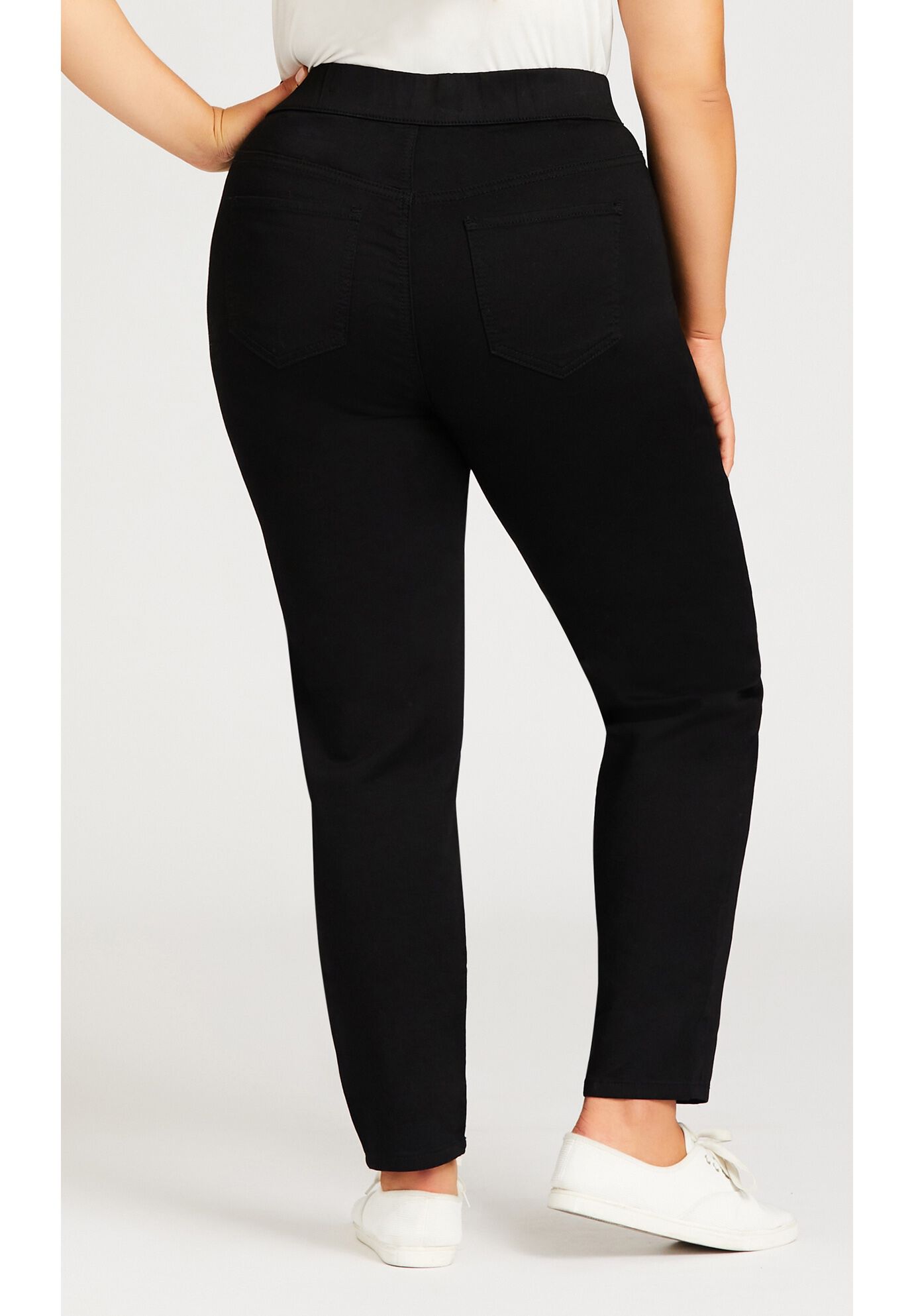 Hi Rise Straight Jegging, BLACK, on-hover image number 1