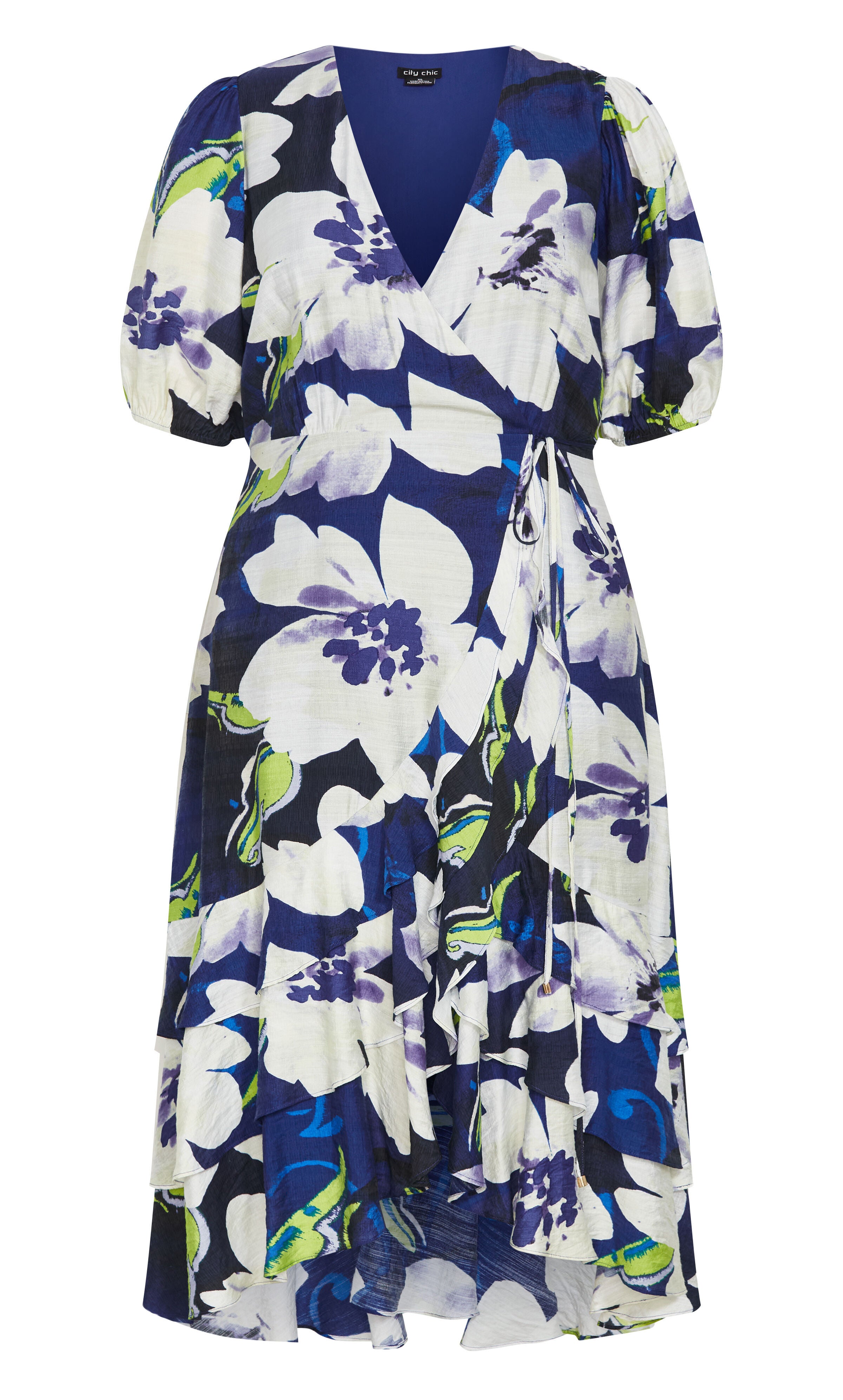 Bea Floral Dress - cerulean, BLUE, alternate image number 5
