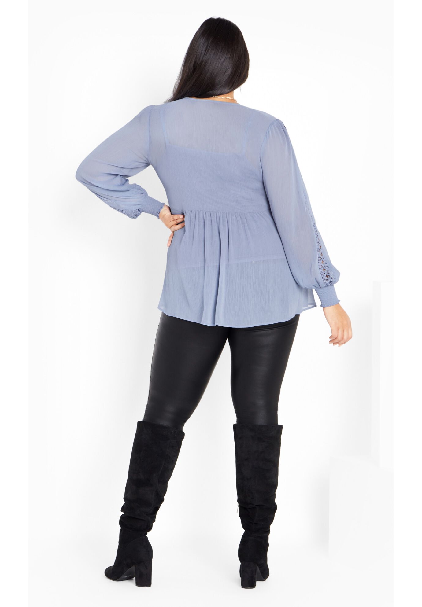 Hailey Print Top, COUNTRY BLUE, alternate image number 2