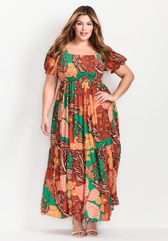 Sophia Shirred Bodice Maxi Dress