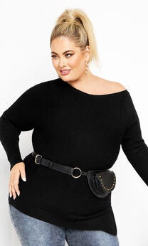 Lean In Sweater - black