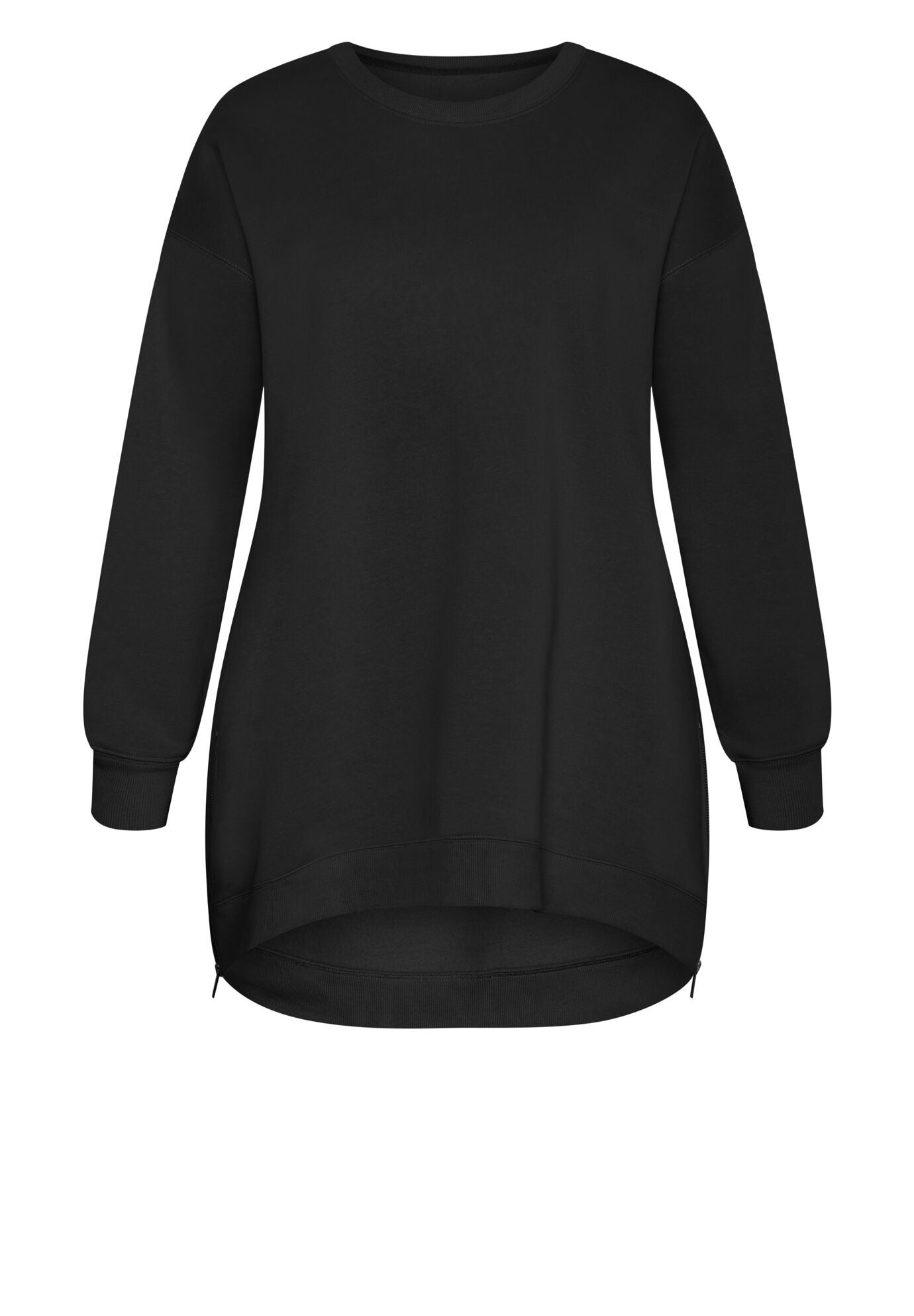 Jade Longline Zip Top, BLACK, alternate image number 3