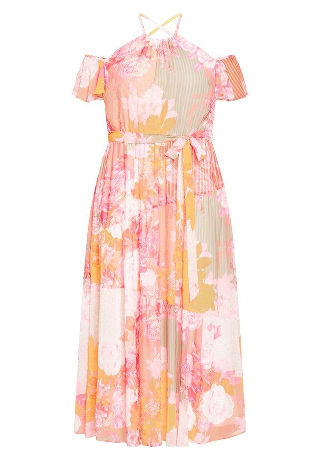 Vera Print Maxi Dress - sunset haze, PINK, alternate image number 3