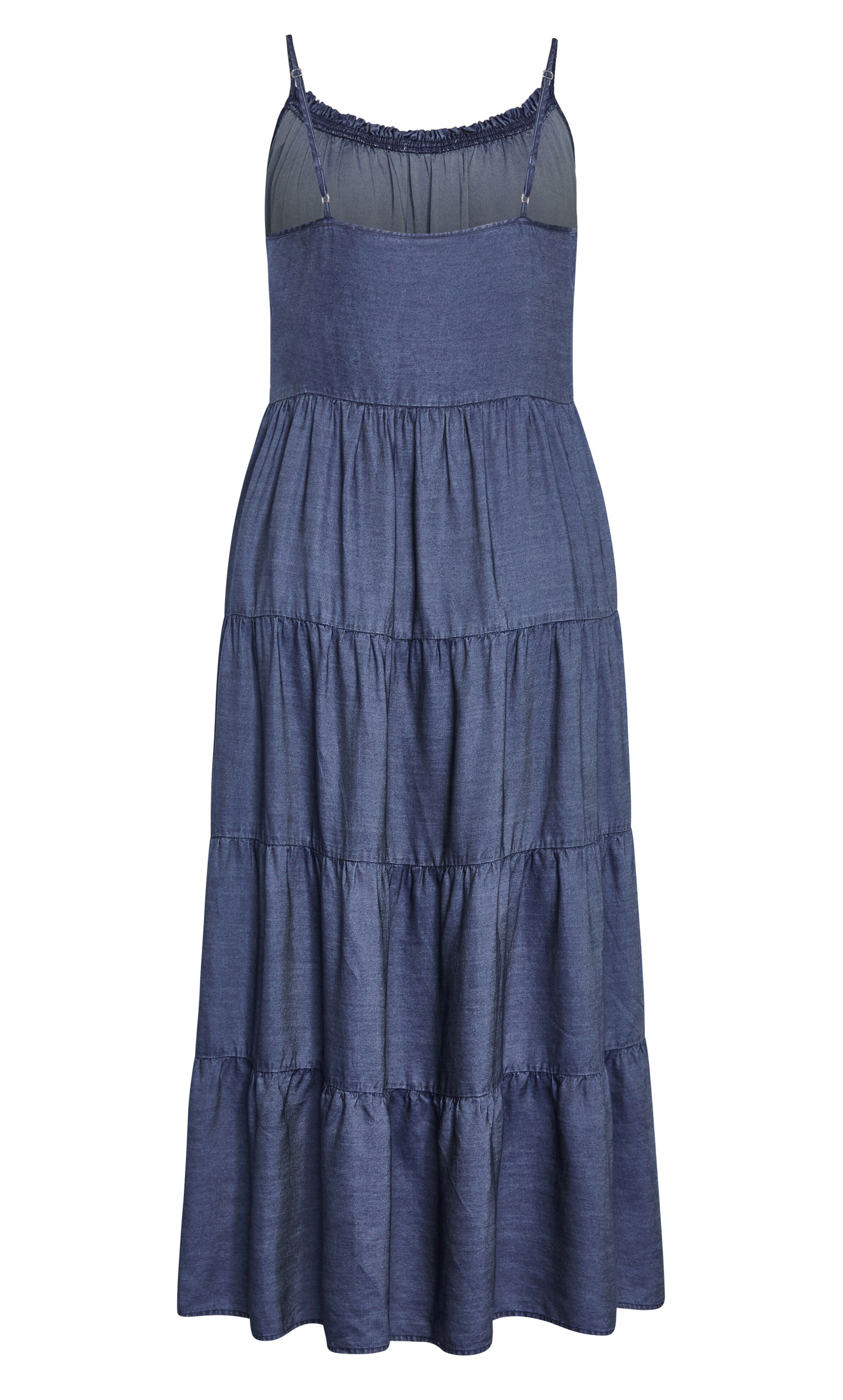 Island Tier Maxi Dress - dark wash, BLUE, alternate image number 5
