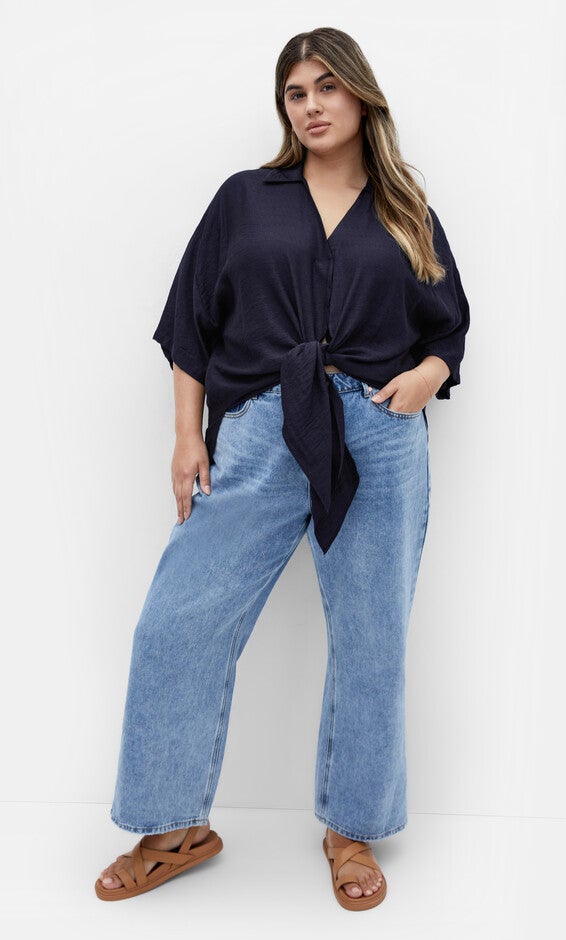 Rosie Shirt - navy, BLUE, alternate image number 1