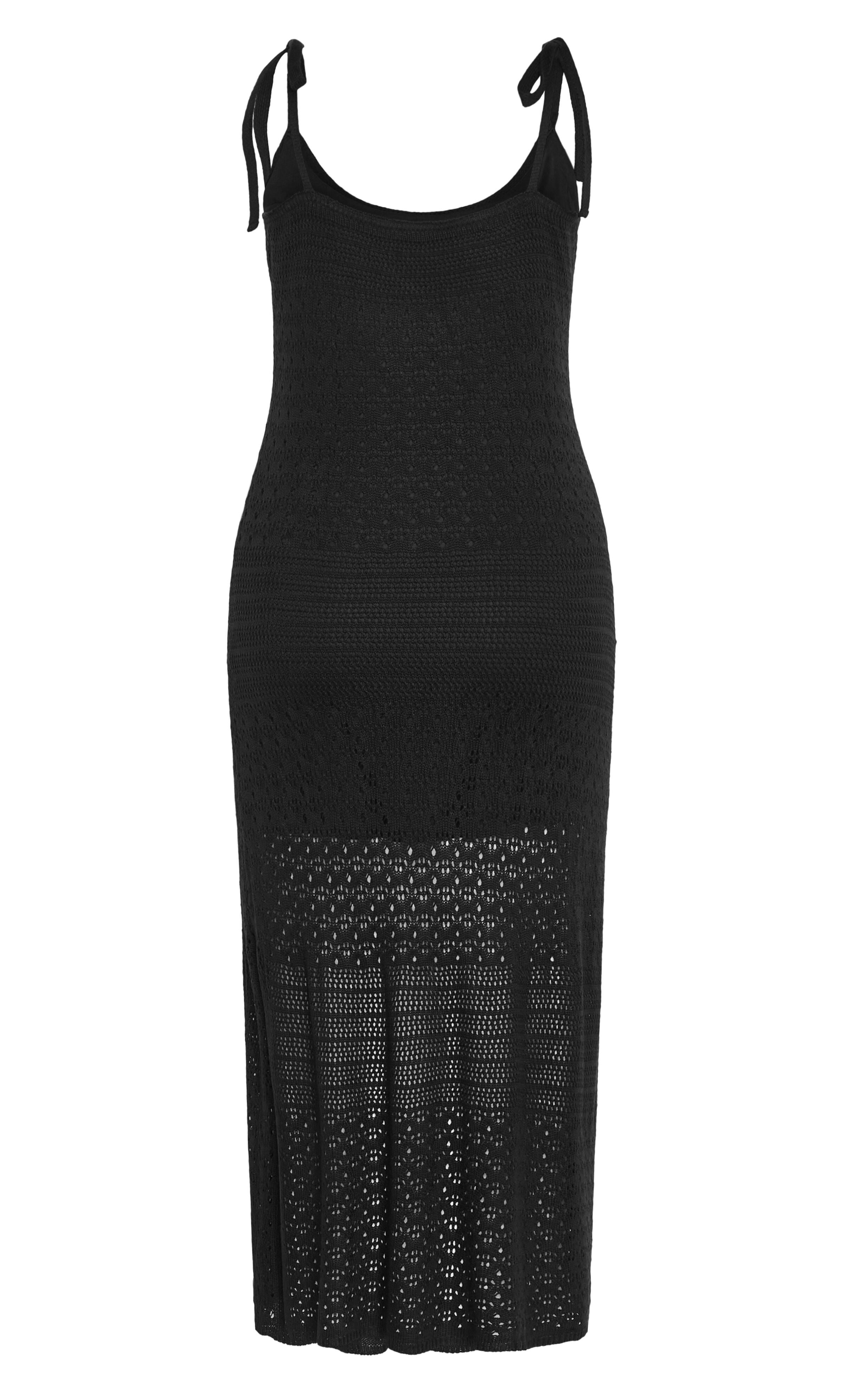 Sweet Crochet Dress - black, BLACK, alternate image number 4