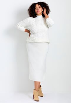 A-Line Midi Sweater Skirt