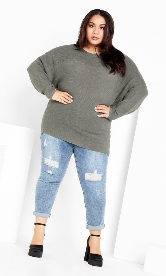 Romance Sweater - deep sage, GREEN, alternate image number null