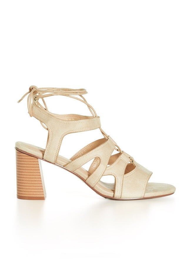 WIDE FIT Strap Lacey Heel - beige, BEIGE, on-hover image number null