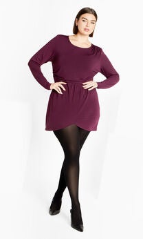 Plus Size Purple Mini Dress